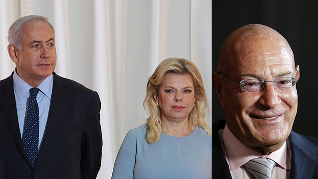 PM Netanyahu and his wife (L) may have received illicit gifts from businessman Arnon Milchan, testimony by PM's former chief staff said (Photo: AFP, EPA)