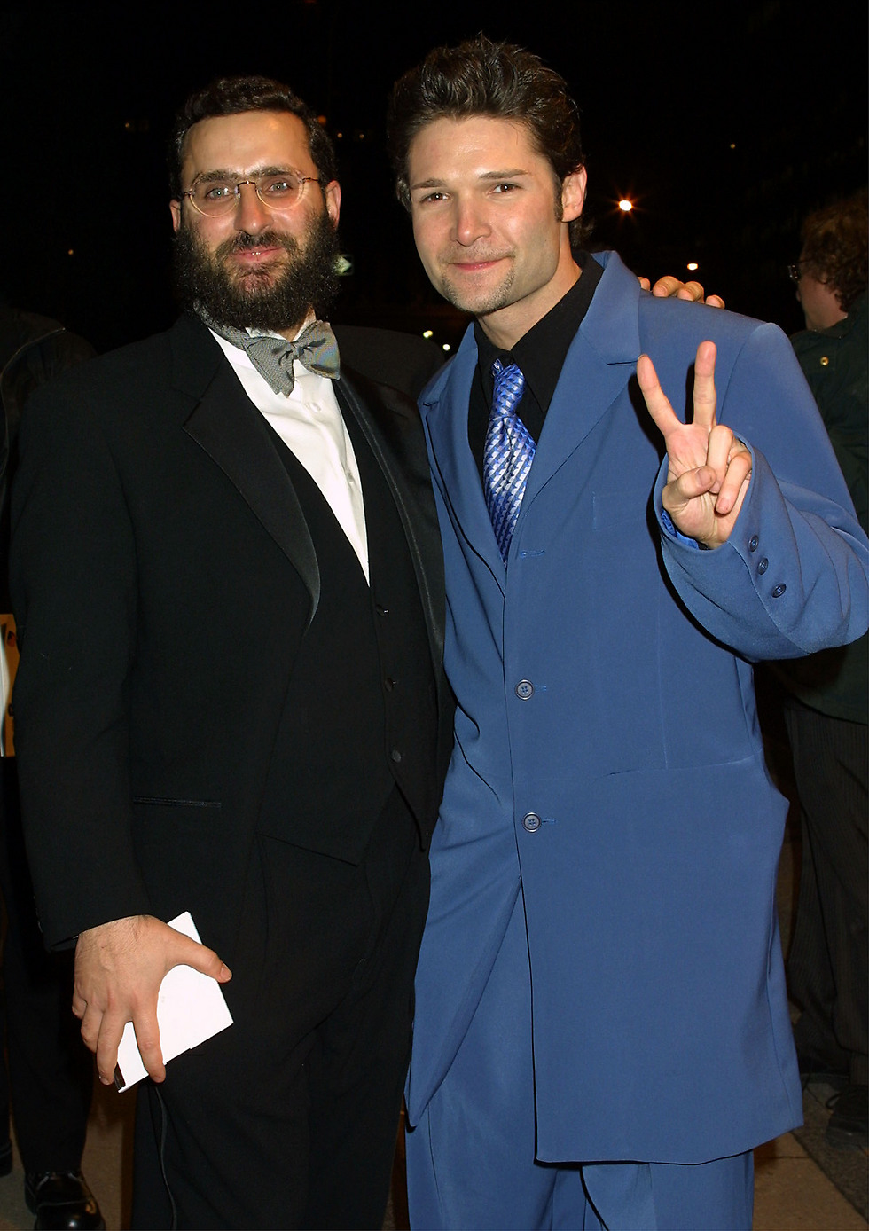 Boteach with actor Corey Feldman  (Photo: Getty Images)