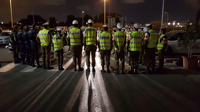 מבצע האכיפה של המשטרה הצבאית בליל השנה האזרחית (צילום: דובר צה"ל) (צילום: דובר צה