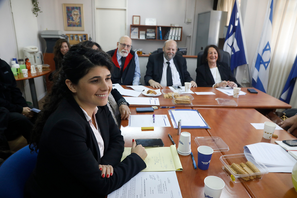 MK Haskel during the discussion on her dismal (Photo: Shaul Golan)