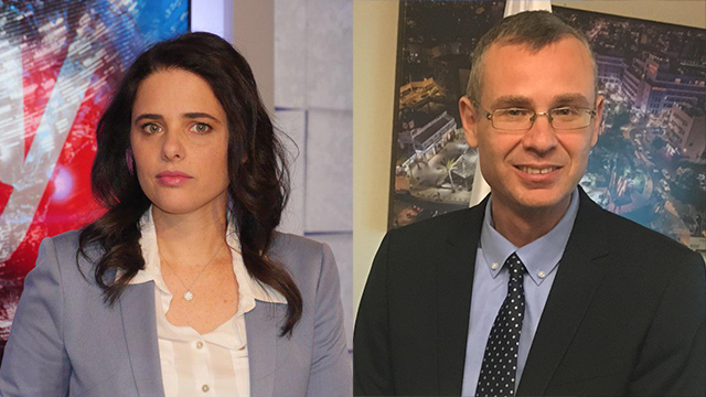 Ministers Shaked (L) and Levin (Photo: Avi Hai)