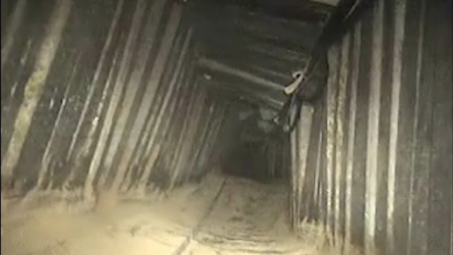 המנהרה שהושמדה (צילום: דובר צה"ל) (צילום: דובר צה