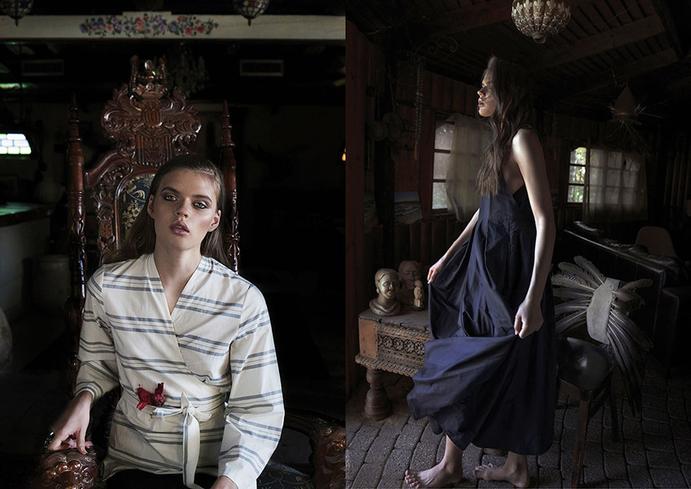 מימין: שמלה: Julliett, משמאל: חולצה: TRES  (צילום: אילן זרביב, עיצוב פוטושופ: שרה הלפרין, סטיילנג: נטלי צ'יזיק)