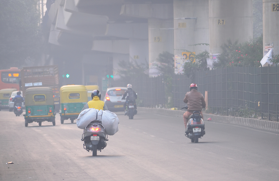 זיהום אוויר כבד ברחובות בירת הודו (צילום: shutterstock) (צילום: shutterstock)