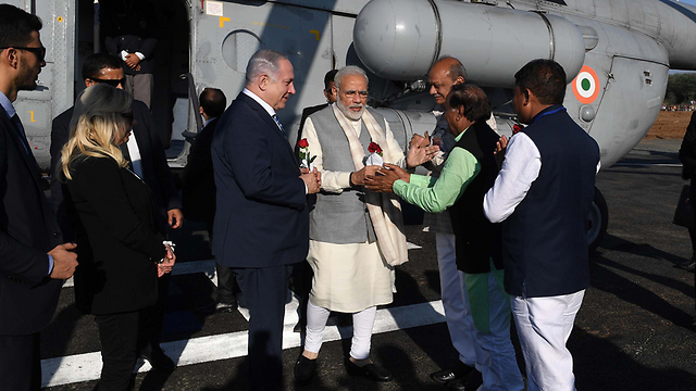 Премьер-министры Израиля и Индии. Фото: ЛААМ (Photo: Avi Ohayon/GPO)