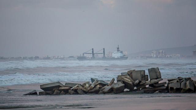 הספינה דיאנה מול החוף (צילום: לאוניד ויינשטיין) (צילום: לאוניד ויינשטיין)