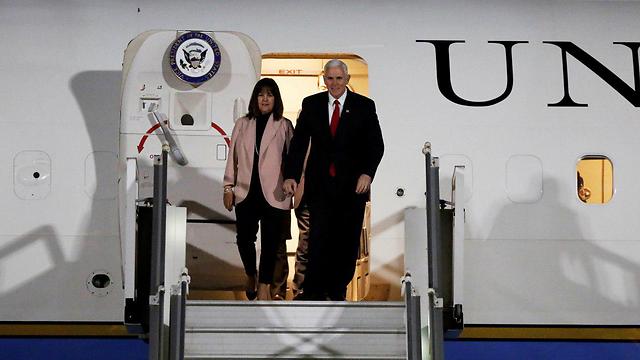 US VP Mike Pence and his wife Karen arrive in Egypt, Saturday (Photo: Reuters)