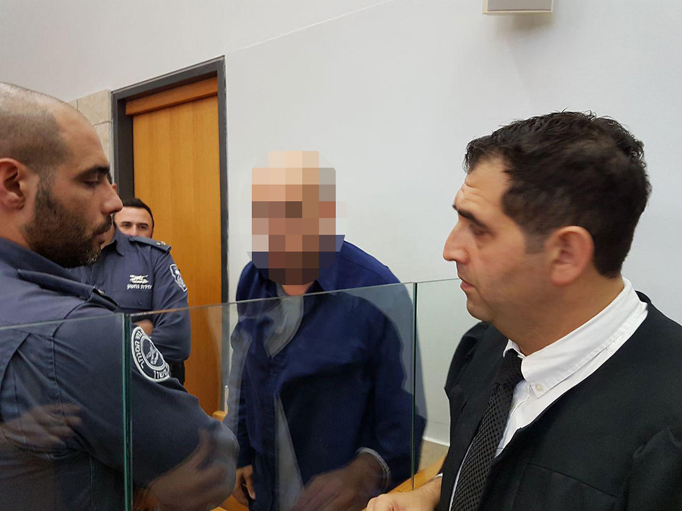 הנאשם היום בבית המשפט, בדיון להארכת מעצרו (צילום: שמיר אלבז) (צילום: שמיר אלבז)