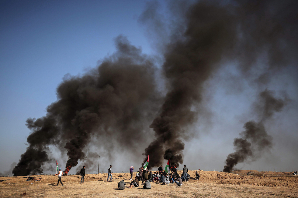 Беспорядки на границе сектора Газа с Израилем. Фото: AFP
