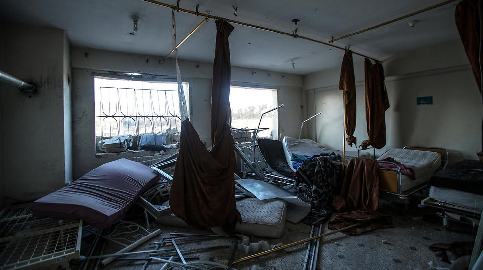 The destroyed hospital of Kafr Nabl in Idlib (Photo: EPA)