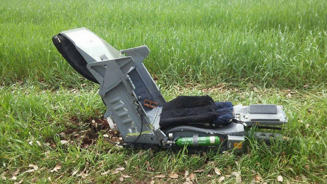 Ejection chair of one of the downed F-16's pilots (Photo: Asher Levi)