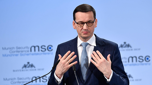 Morawiecki in Munich. 'He stared at me as if he were examining a nuisance' (Photo: AFP)