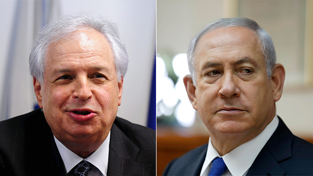 Shaul Elovitch; PM Netanyahu (Photo: EPA, Yuval Chen)