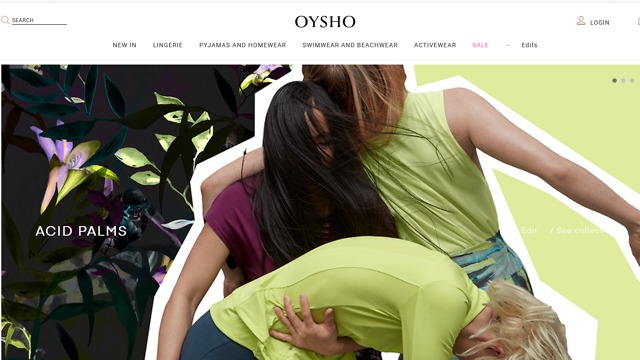 רשת oysho  (צילום מסך מאתר החברה) (צילום מסך מאתר החברה)