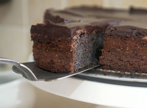 עוגת פרג בציפוי שוקולד (צילום: טל סורסקי)