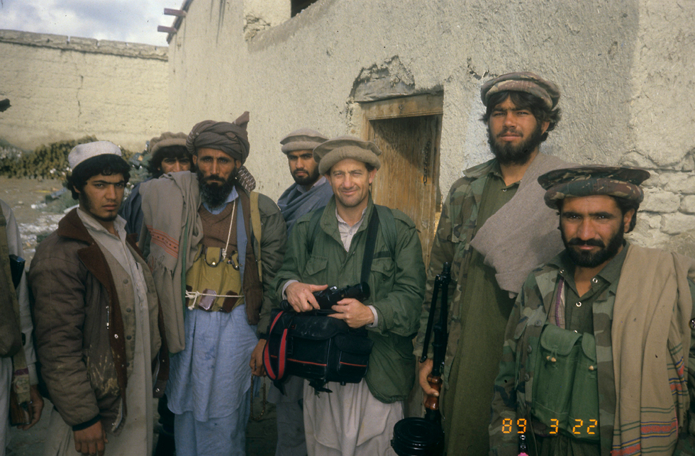 Ben Yishai (third right) with Afghan Mujahideen 1989