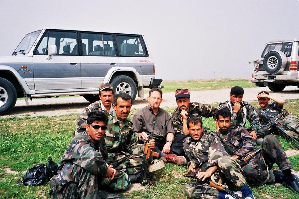 With Kurdish Peshmerga forces in Iraq 2003