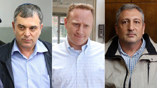 State's witnesses from L-R: Shlomo Filber, Ari Harow and Nir Hefetz  (Photos: Motti Kimchi, Shaul Golan)