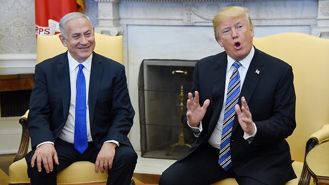 Netanyahu and Trump meet in the Oval Office (צילום: MCT)