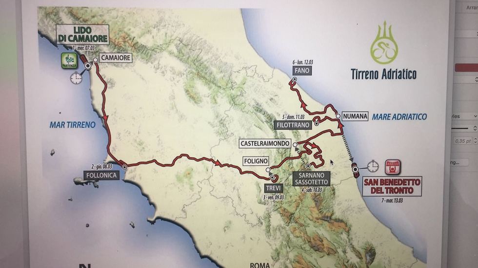 מפת מירוץ הג'ירו ד'איטליה ()
