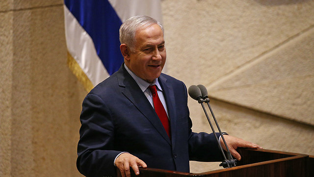 PM Netanyahu after crisis averted (Photo: Ohad Zwigenberg)