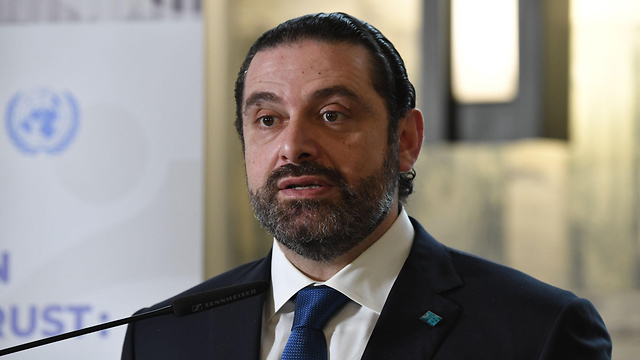 ראש ממשלת לבנון סעד אל-חרירי בביקור ברומא (צילום: AFP)