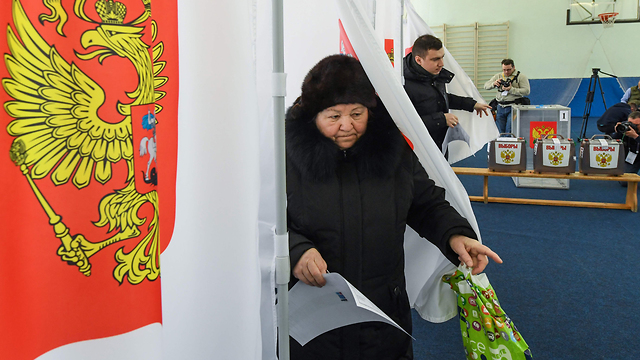 בחירות לנשיאות ברוסיה (צילום: AFP)