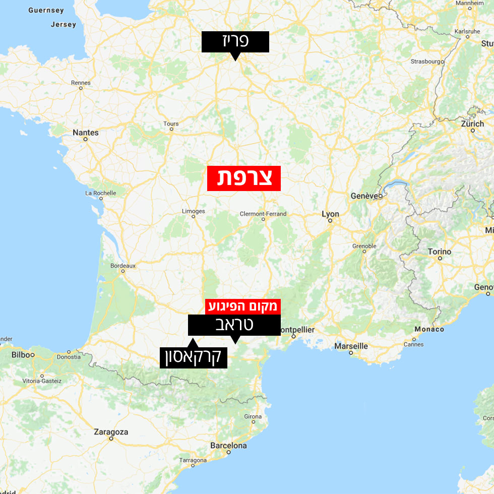 מפת זירת הפיגוע בצרפת ()