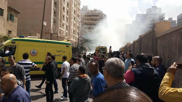 פיצוץ במרכז העיר אלכסנדריה במצרים ()