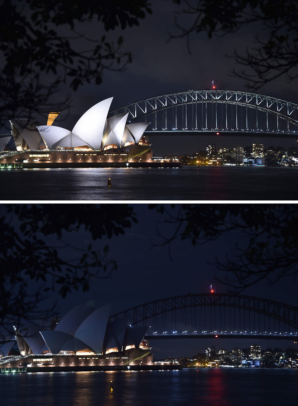 שעת חושך סידני אוסטרליה (צילום: AFP)
