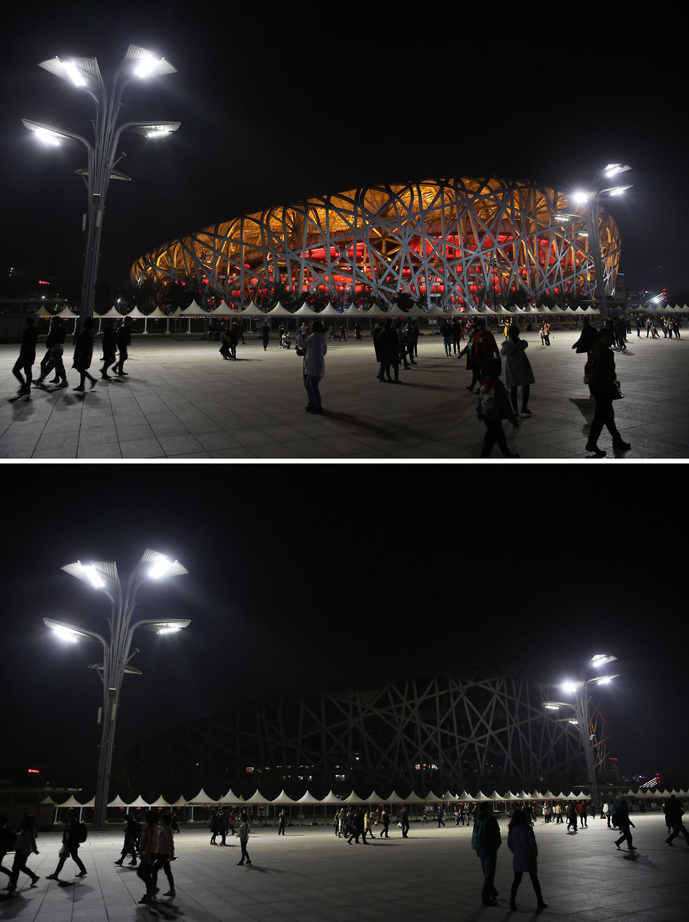 שעת חושך בייג'ינג סין (צילום: EPA)