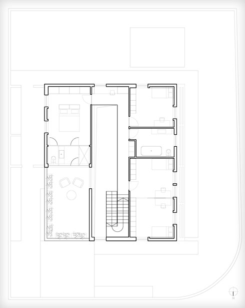 תוכנית הקומה העליונה (תוכנית: איכהולץ ענתבי אדריכלות)