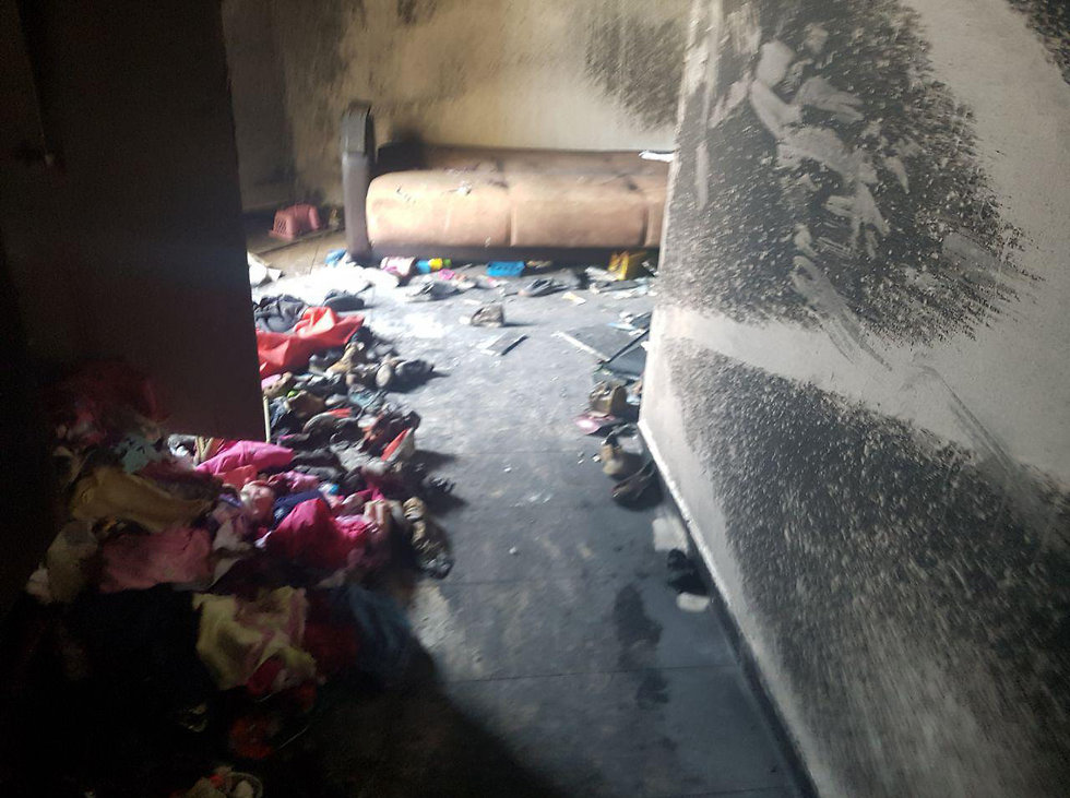 Квартира после пожара в Беэр-Шеве. Фото: Барэль Эфраим