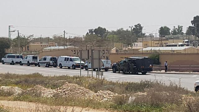 Military forces near Tze'elim (Photo: Barel Efraim)