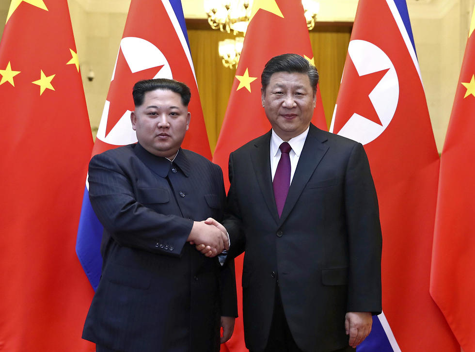 פגישת קים-שי (צילום: AP)
