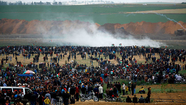 Газа. ХАМАС привез демонстрантов. Фото: AFP (Photo: AFP)
