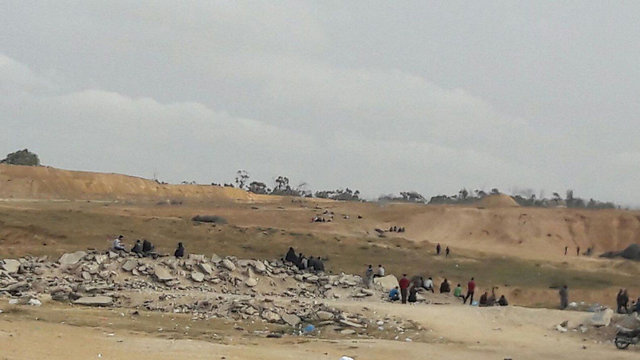 The Gaza border, where the Palestinian was killed
