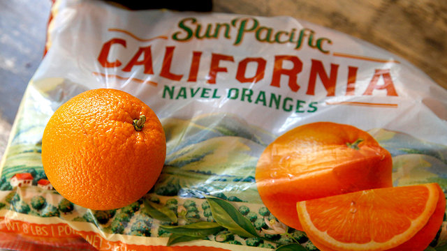 תפוז תפוזים קליפורניה לוס אנג'לס סין הטלת מכסים על מוצרים אמריקניים (צילום: EPA)