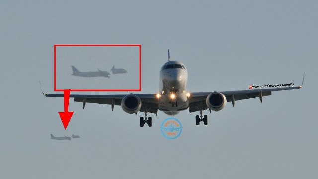 מטוס שנראה חצוי (צילום: מתוך דף האינסטגרם spotter.tlv של אוסקר רודריגז)