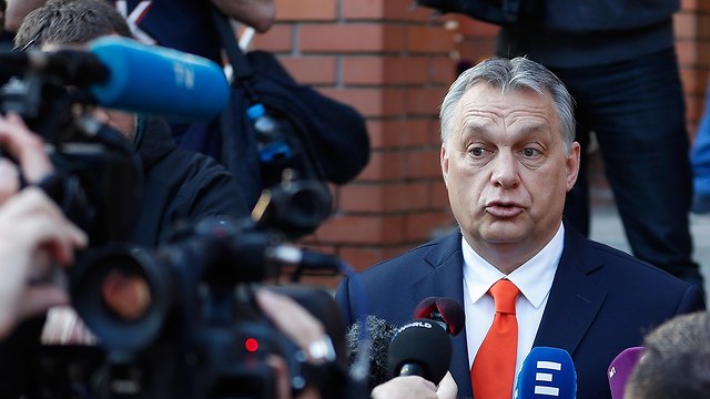 ראש ממשלת הונגריה ויקטור אורבן בחירות כלליות בודפשט (צילום: gettyimages)