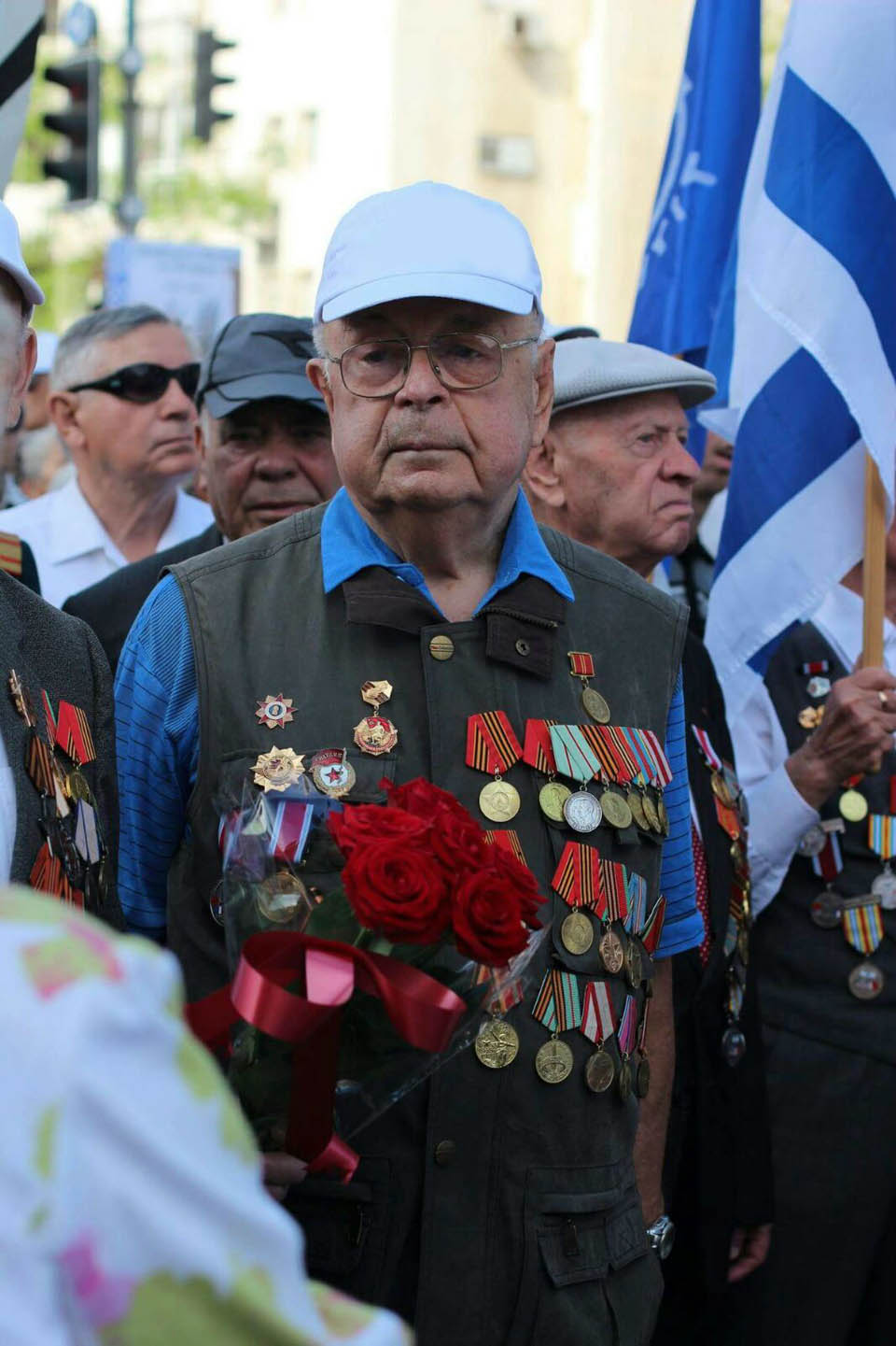 Зиновий Борисович на Параде Победы в Израиле. Фото: семейный архив