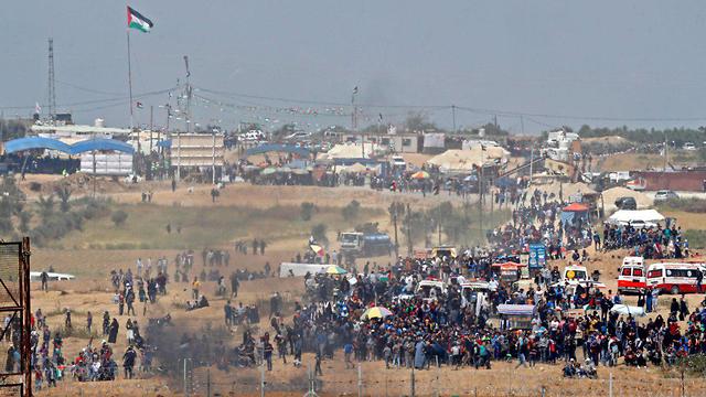 Friday clashes on Gaza border (Photo: AFP)