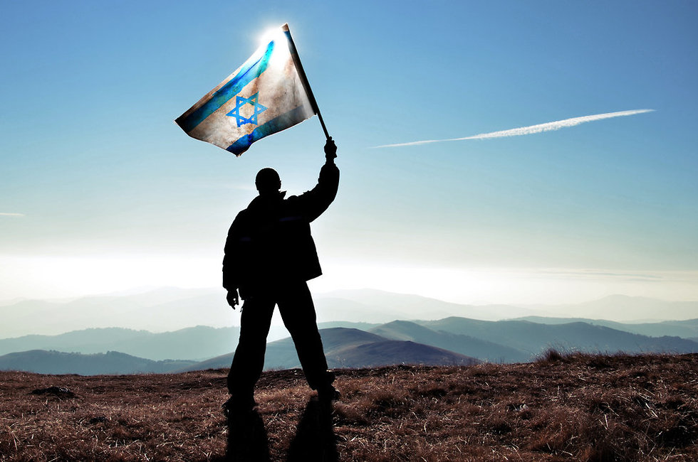 היינו פה: הנפת ותקיעת דגל על פסגת ההר (צילום: shutterstock)