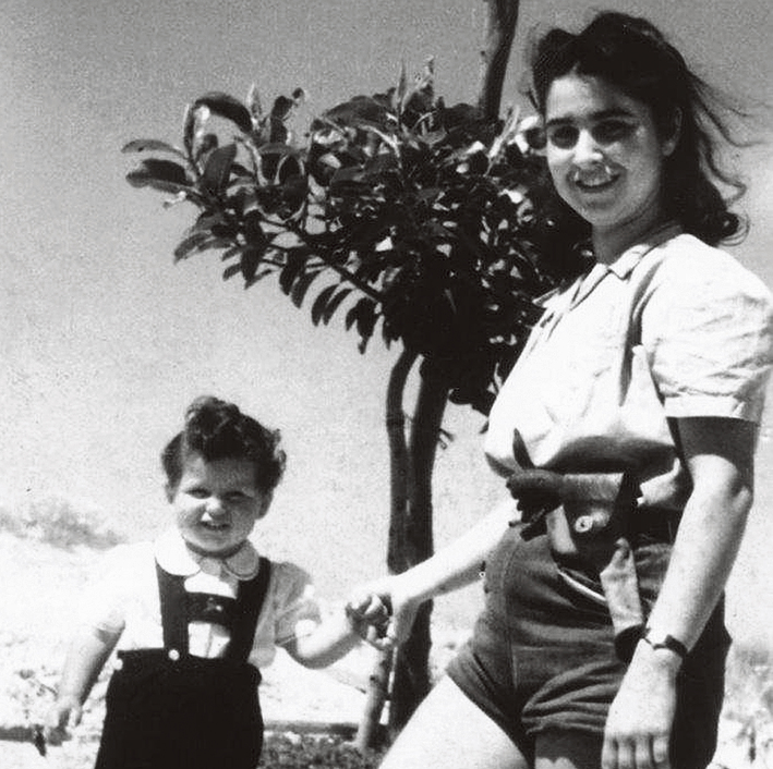 Danny Ben Ari with his mother, Mira