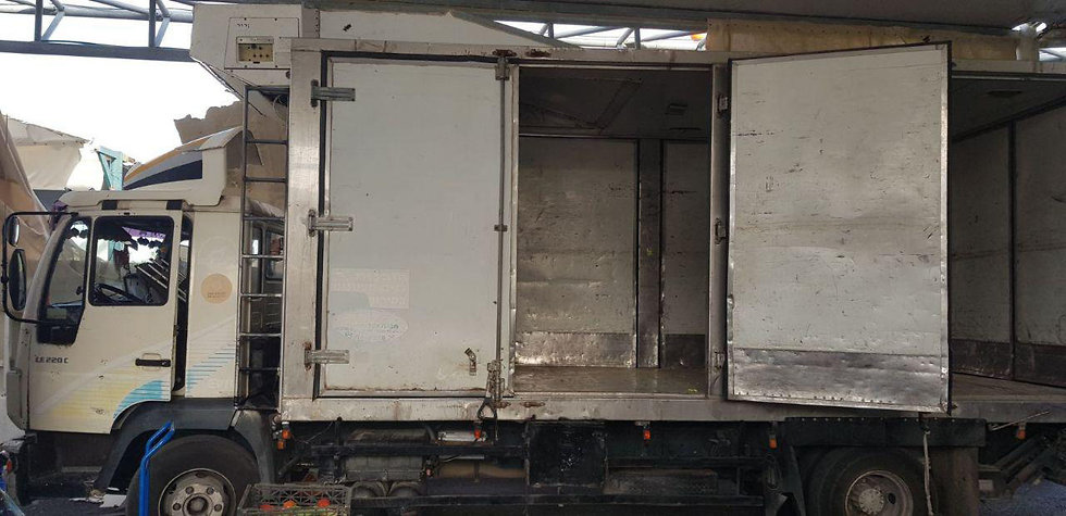 מטען מעבר ריחן ניסיון פיגוע ב משאית פלסטינית (צילום: דוברות משרד הביטחון)