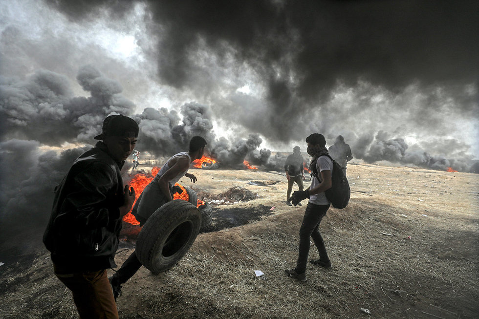 Clashes on the Gaza border (Photo: EPA)