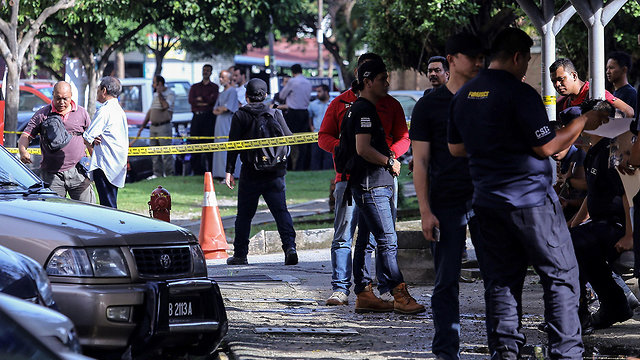 Scene of assassination in Kuala Lumpur (Photo: AFP)