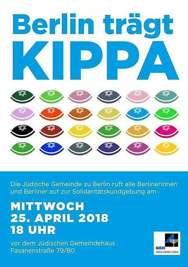 Ad for the 'kippah march'