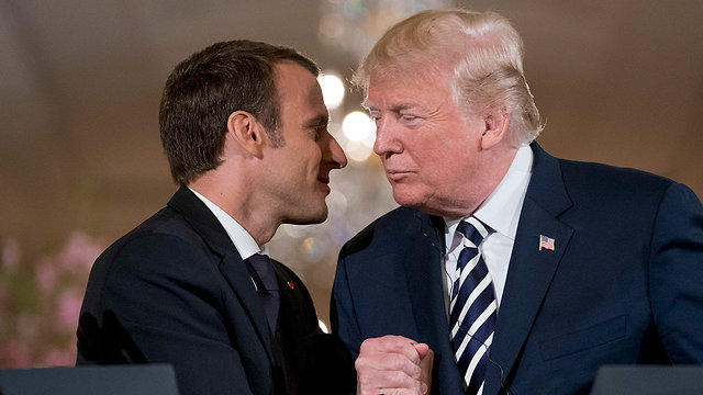French President Macron (L) attempted to convince President Trump to stay in the deal (Photo: AP)