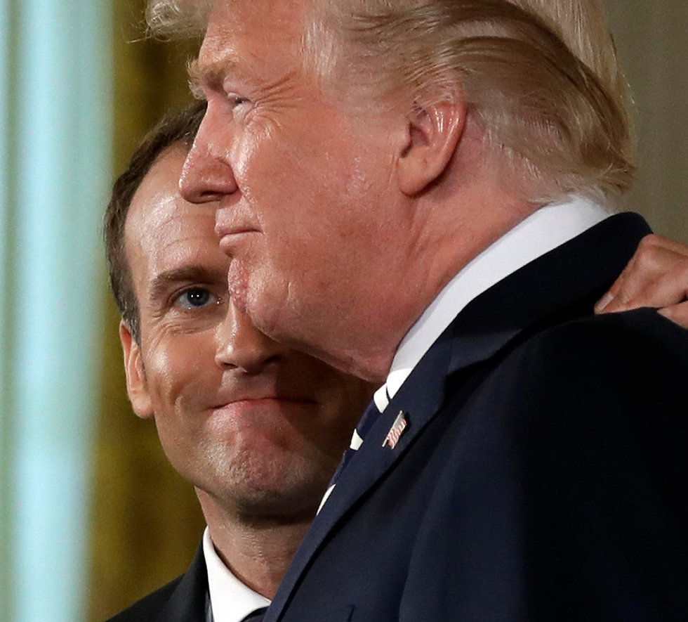 Trump and Macron (Photo: AP)